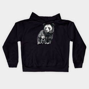 Mama Bear And Baby Kids Hoodie